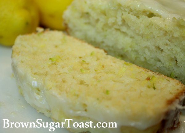 Lemon-Zucchini Loaf with Lemon Glaze via NancyCreative.com