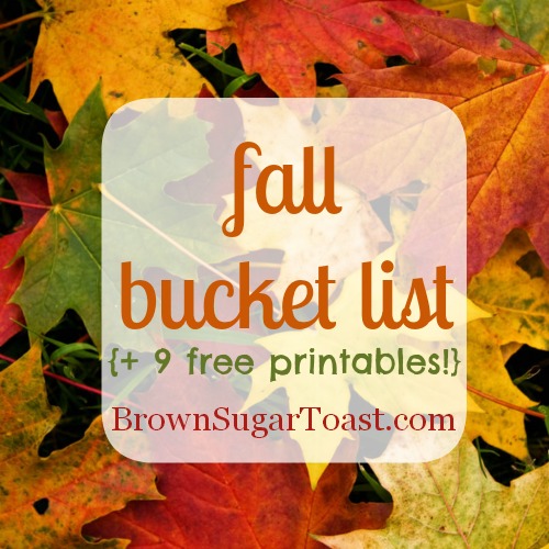 Fall Bucket List {+ 9 free printables!}