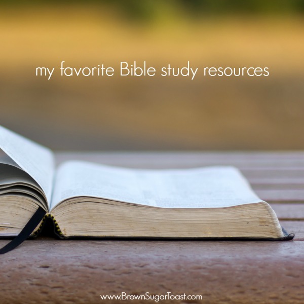 my favorite Bible study resources
