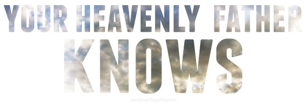 your heavenly Father knows